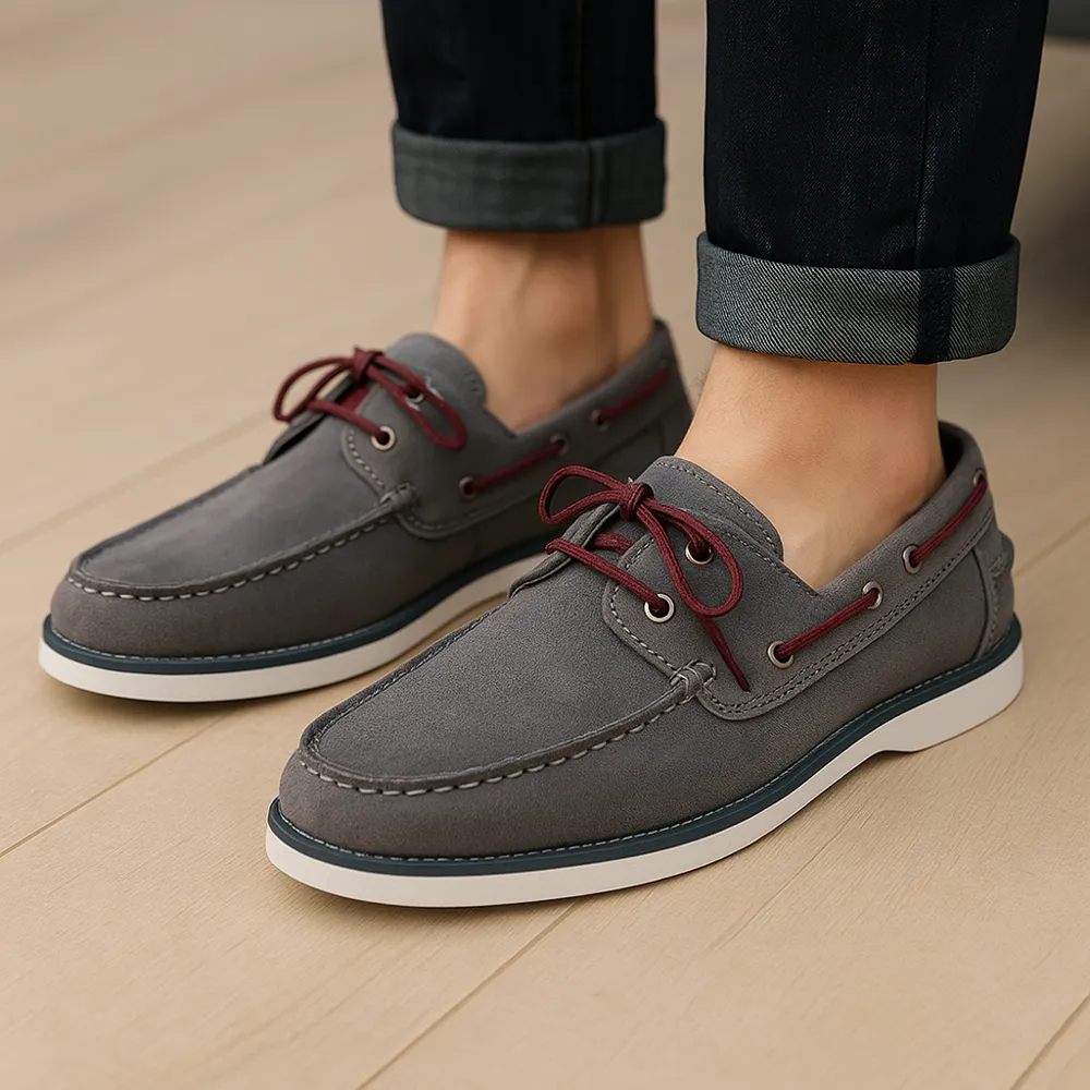 Zapatos náuticos grises