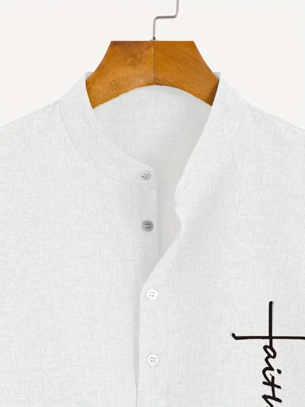 Camiseta manga Corta Henley - Imagen 4