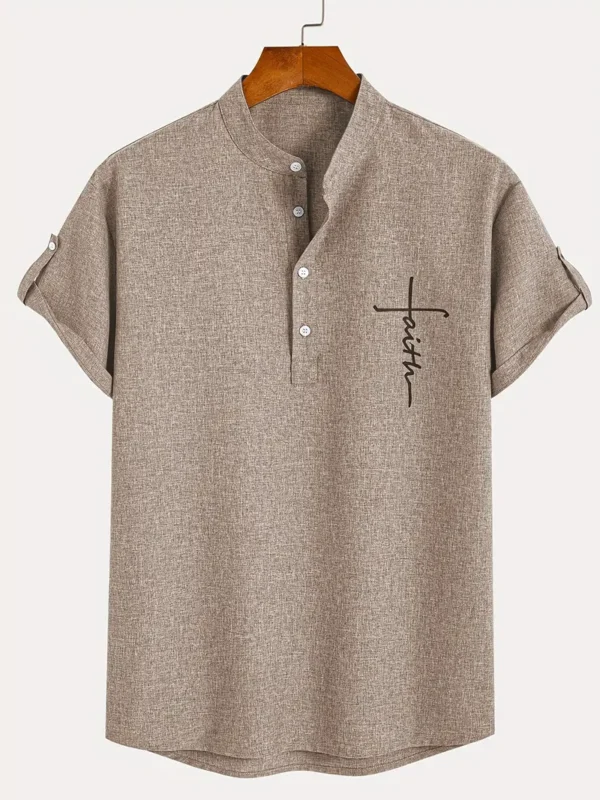 Camiseta manga Corta Henley - Imagen 11