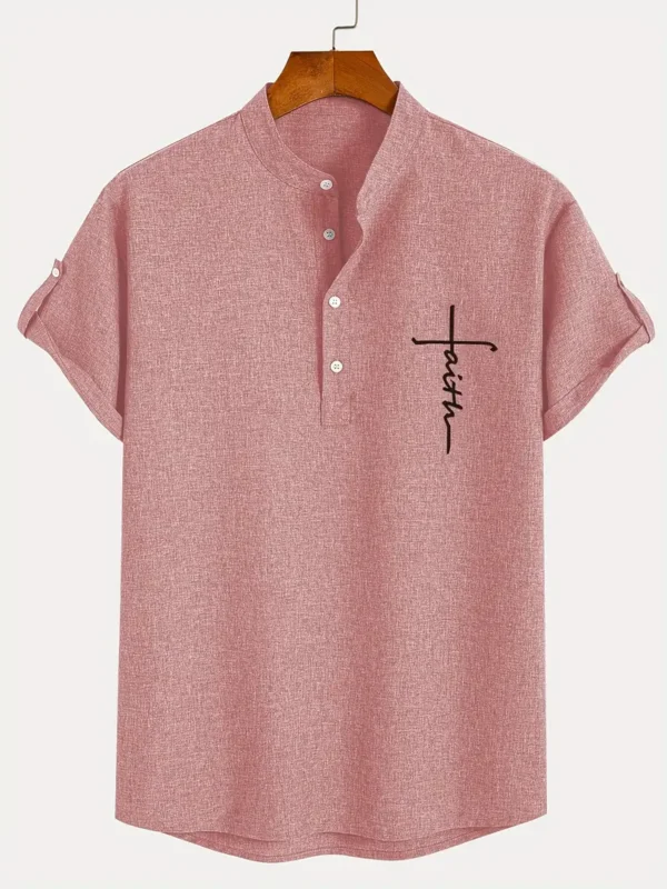Camiseta manga Corta Henley - Imagen 7