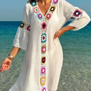 Vestido ligero de playa estilo túnica para mujer