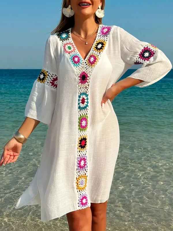 Vestido ligero de playa estilo túnica para mujer