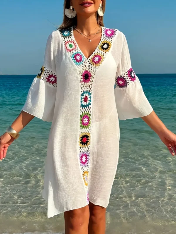 Vestido ligero de playa estilo túnica para mujer - Imagen 3