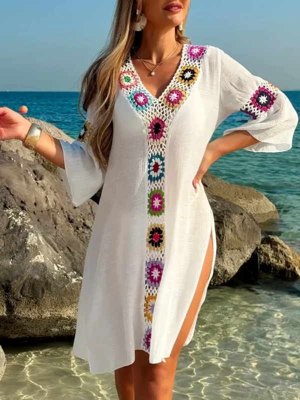 Vestido ligero de playa estilo túnica para mujer - Imagen 4