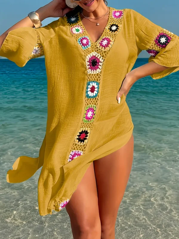 Vestido ligero de playa estilo túnica para mujer - Imagen 10