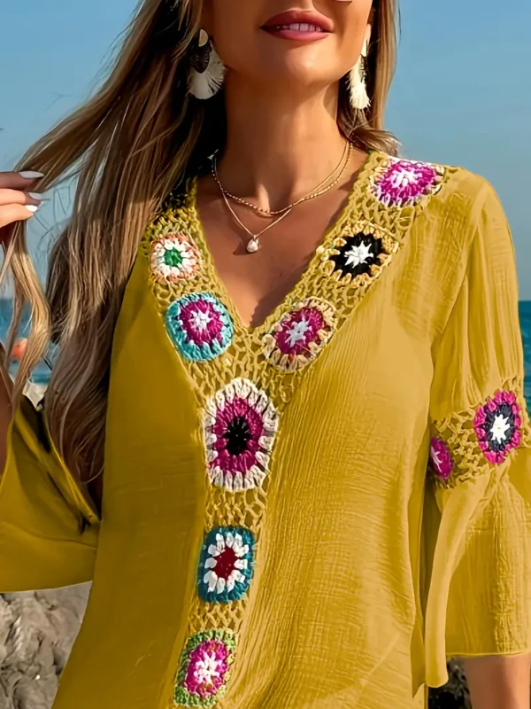 Vestido ligero de playa estilo túnica para mujer - Imagen 11