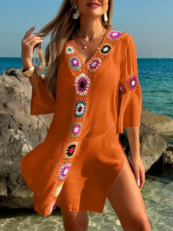 Vestido ligero de playa estilo túnica para mujer - Imagen 13