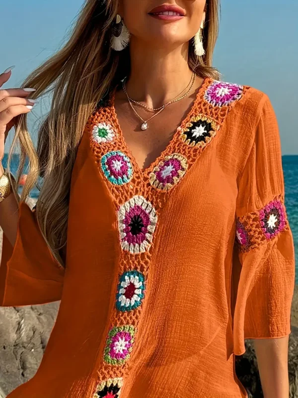 Vestido ligero de playa estilo túnica para mujer - Imagen 16