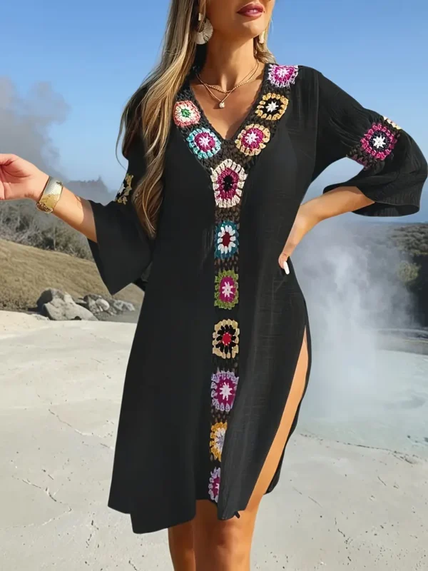 Vestido ligero de playa estilo túnica para mujer - Imagen 7